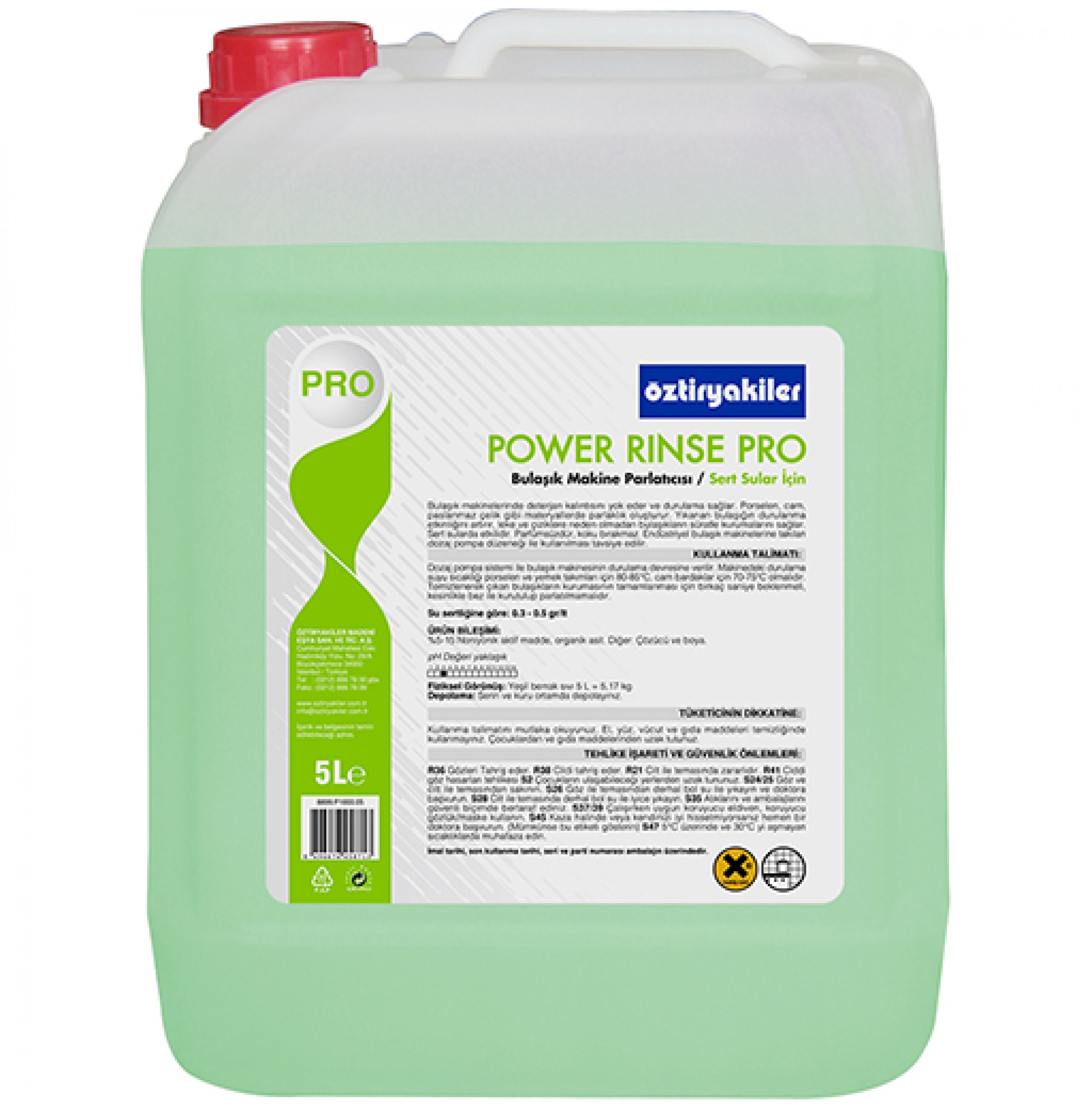 POWER RINSE PRO BULAŞIK MAKİNESİ DURULAMA MADDESİ (SERT SULAR İÇİN)  5L